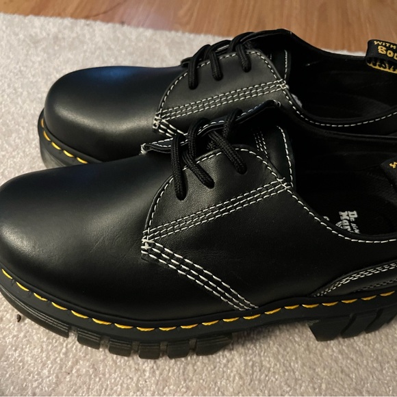 Dr. Martens Black Boots with Yellow Stitching - Picture 4 of 6